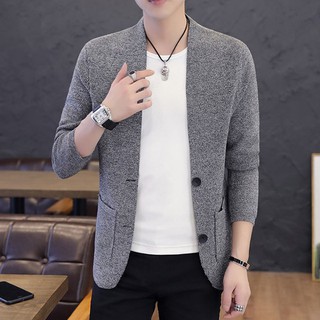 Áo khoác cardigan nam len dệt kim dày đẹp form chuẩn phối túi đẹp mẫu mới 2020 - AK1905