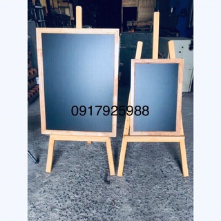 Bảng menu đen khung gỗ( bán kèm giá đỡ)