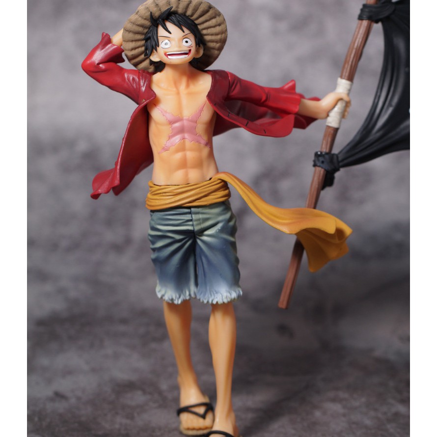 Mô hình Onepice 21cm - Figure Luffy cầm cờ