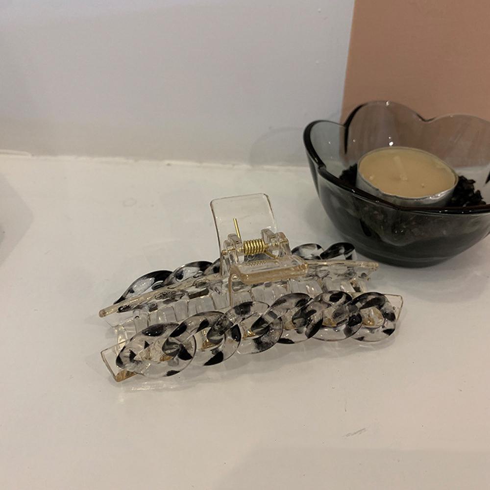 Danilo Kẹp Tóc Đuôi Ngựa Bằng Nhựa Họa Tiết Da Báo Màu Cầu Vồng Phong Cách Hàn