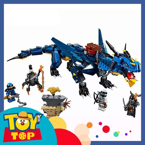 Đồ chơi lắp ráp ghép ninjago xếp hình ninja rồng xanh Stormbringer của Jay Zimo ZM4014 / Lepin 06080