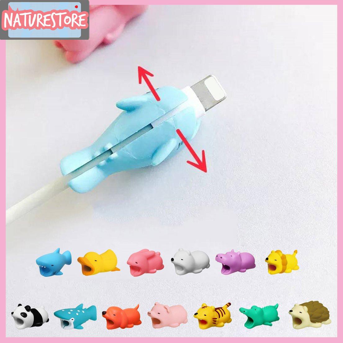 Cartoon Animal USB Data Cable Charger Cable Anti Breaking Protective Cover