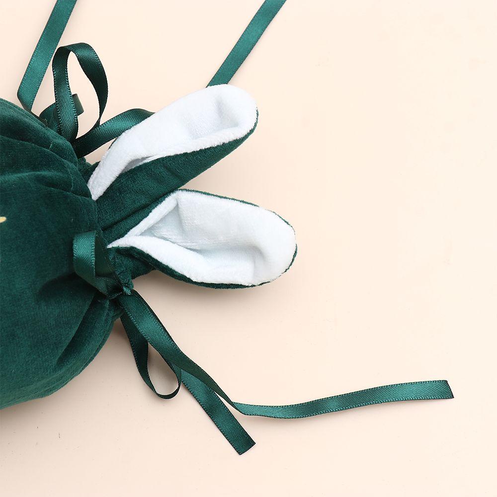 Espo Túi Đựng Kẹo Hình Tai Thỏ Bằng Vải Flannel Trang Trí Đám Cưới