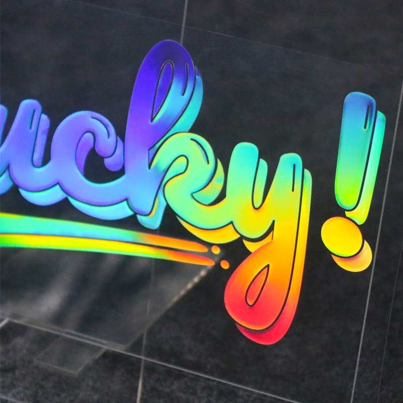 May mắn Tia laze Xe ô tô Nhãn dán Không thấm nước Chữ cái đề can Kính chắn gió Xe máy Trang trí Hình dán