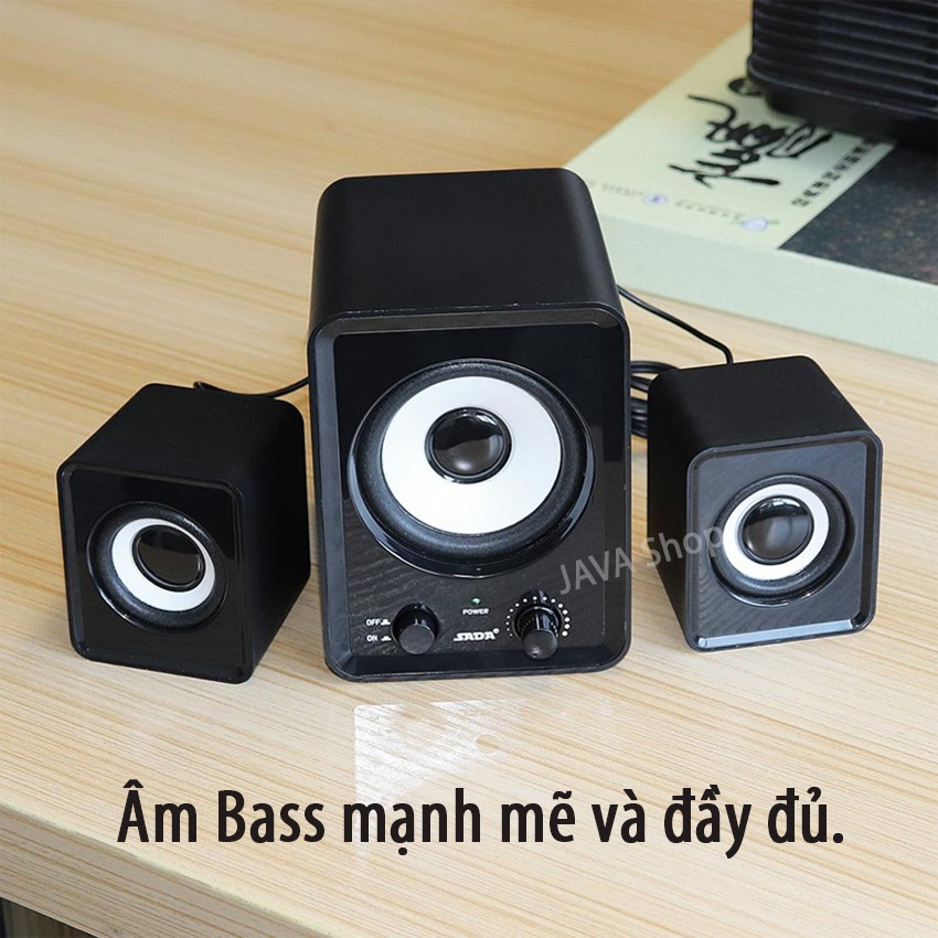 [LOA TẾT - BH 24 THÁNG] Bộ 3 Loa Vi Tính Cao Cấp 2.1 - Âm Bass Echo Hay - Nhỏ Gọn