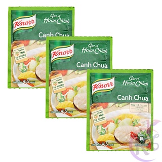 Combo 3 gói Hạt nêm Knorr gia vị hoàn chỉnh Canh Chua gói 30g