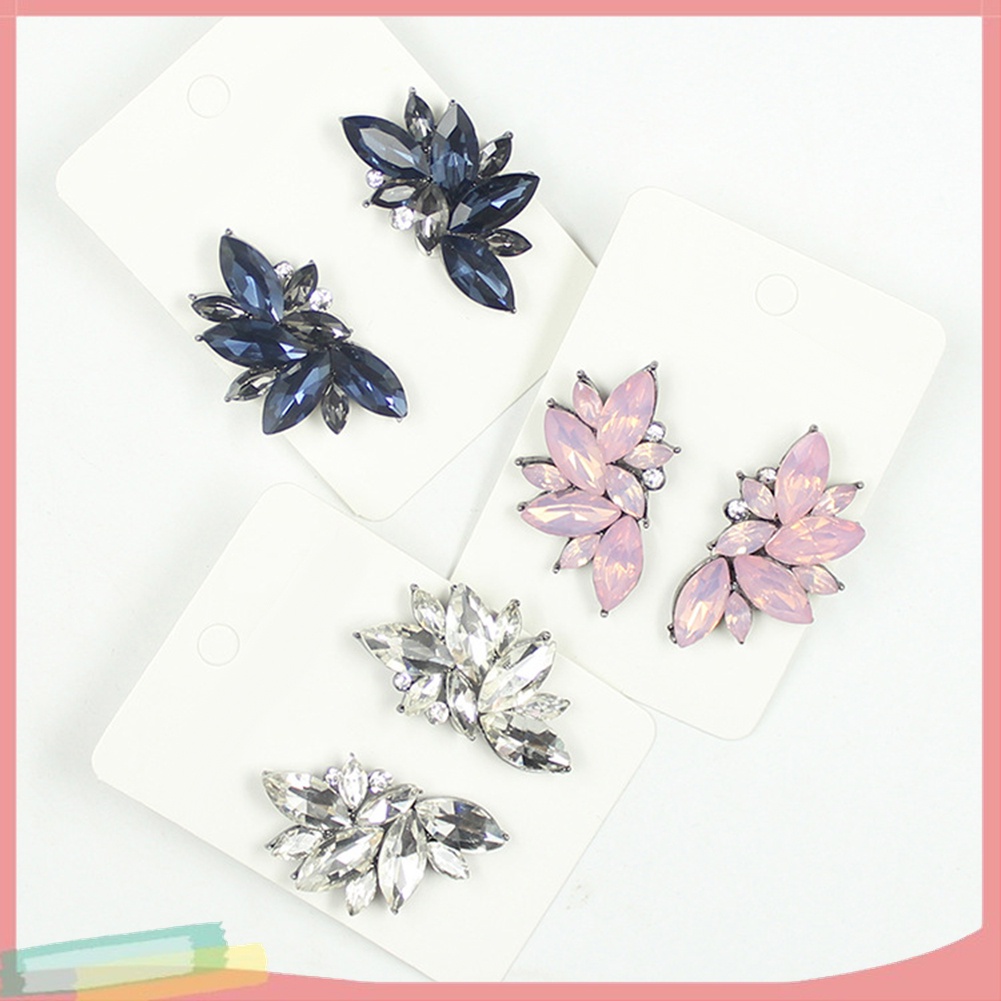 1 Đôi Khuyên Tai Đính Đá Thời Trang Dành Cho Nữ