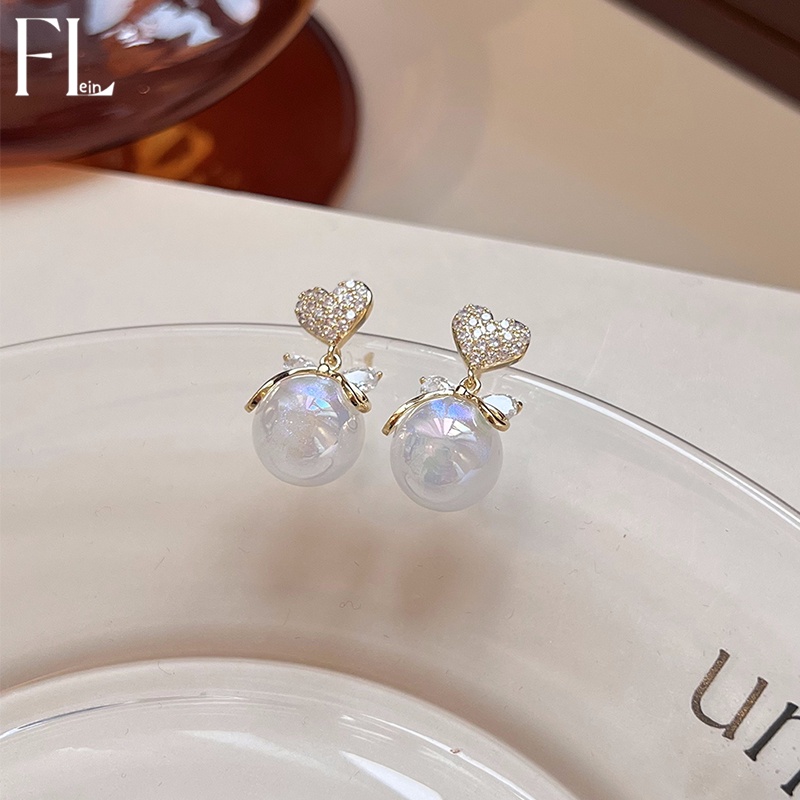 Bông Tai Mạ Bạc 925 Đính Ngọc Trai Nhân Tạo Phong Cách Hàn Quốc Thời Trang Mùa Hè Mới