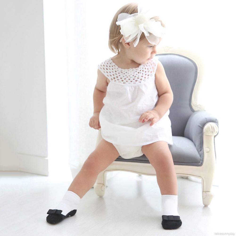 Vớ cotton đính nơ đáng yêu cho bé gái 0-3 tuổi