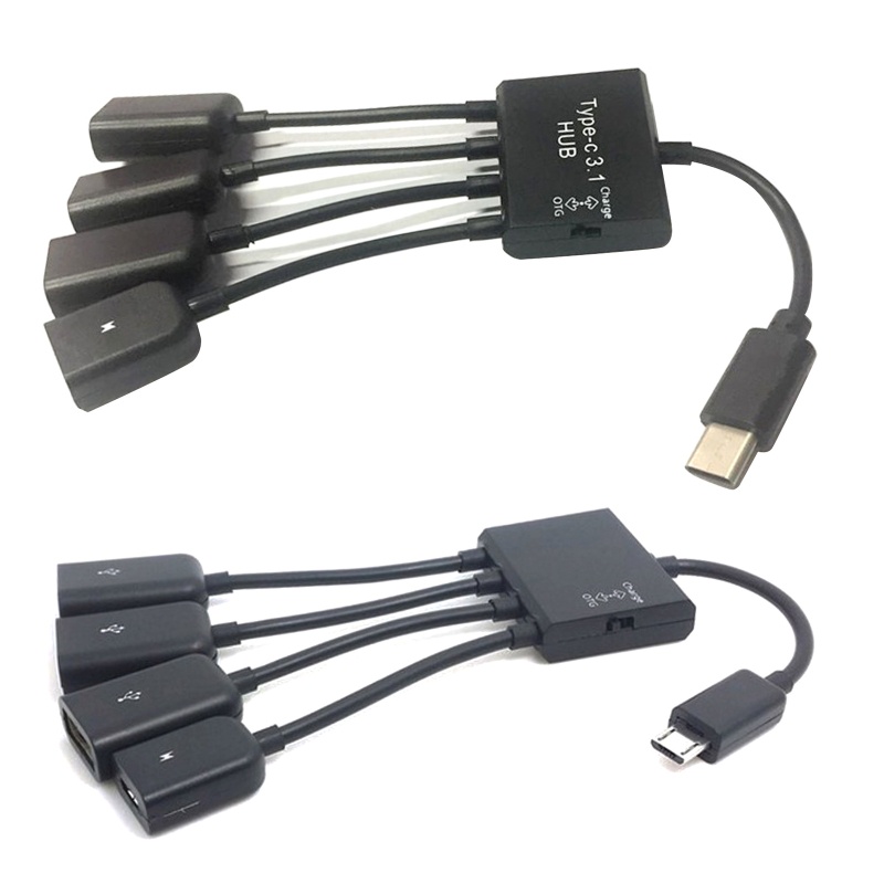 Hub USB C Hub OTG 4 Trong 1 Nhỏ Gọn Với Chức Năng Sạc Tương Thích Với Máy Tính Xách Tay Hoặc Loại C
