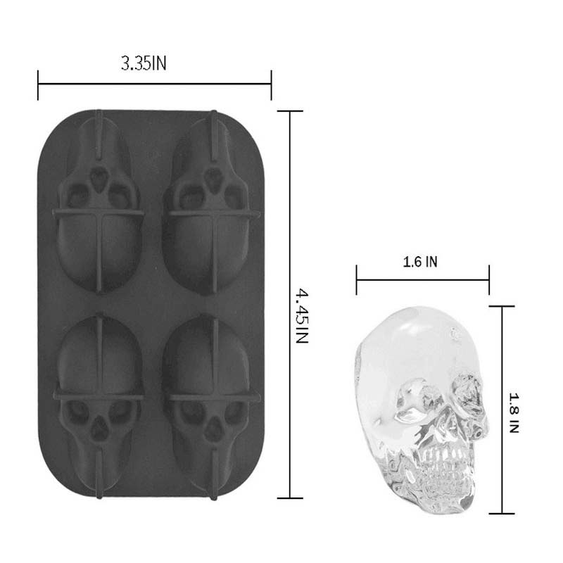 Khuôn Silicon Làm Đá Hình Đầu Lâu 3d