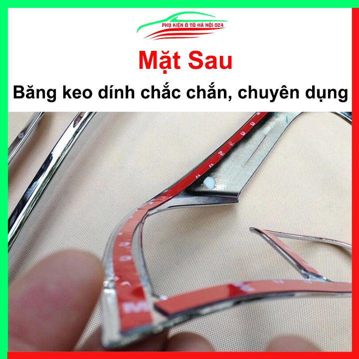 Ốp viền đèn pha hậu mạ crom Honda Jazz chống trầy trang trí bảo vệ xe