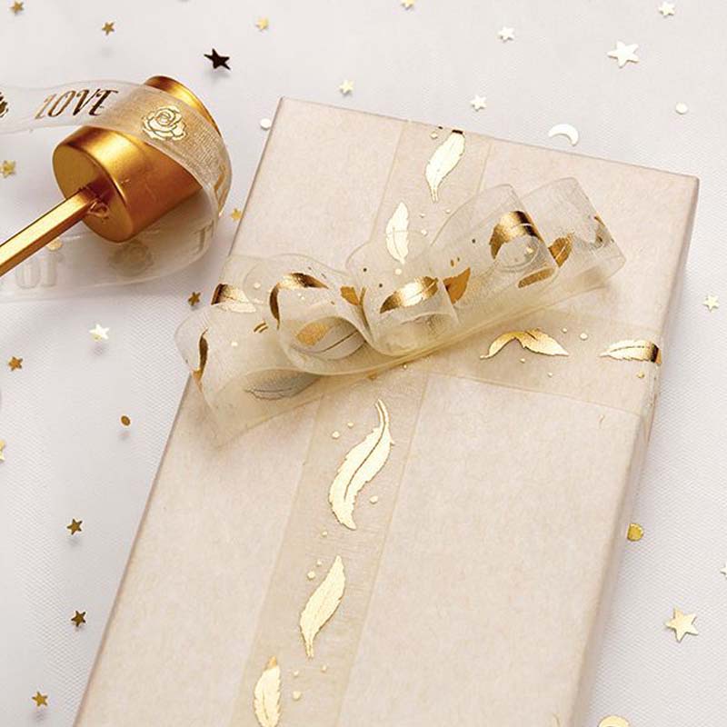 Cuộn Dây Ruy Băng In Họa Tiết Xinh Xắn Dài 10 Yard 16mm Dùng Để Trang Trí Gói Quà