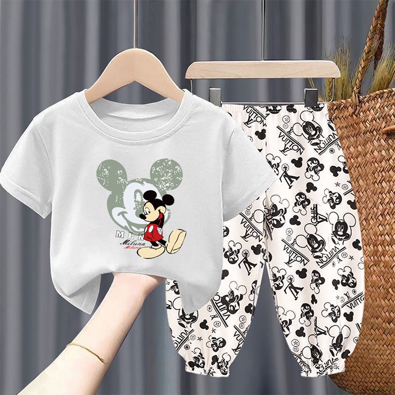 Set áo thun tay ngắn và quần dài chống muỗi cho bé