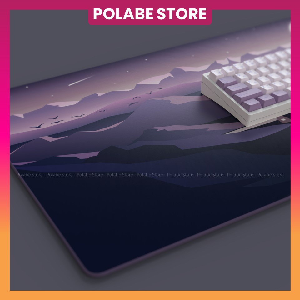 Deskpad Grassland, pad chuột bàn phím cơ 900x400x4mm deskmat lót chuột cỡ lớn - Polabe Store