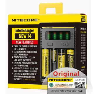 Bộ sạc pin li-ion 12v nitecore 18650 14500 16340 26650 lcd