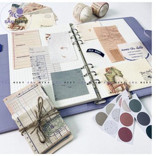 SALE XẢ HÀNG] Sâu Nery - SN61 - Set 60 mẫu giấy nền trang trí Vintage