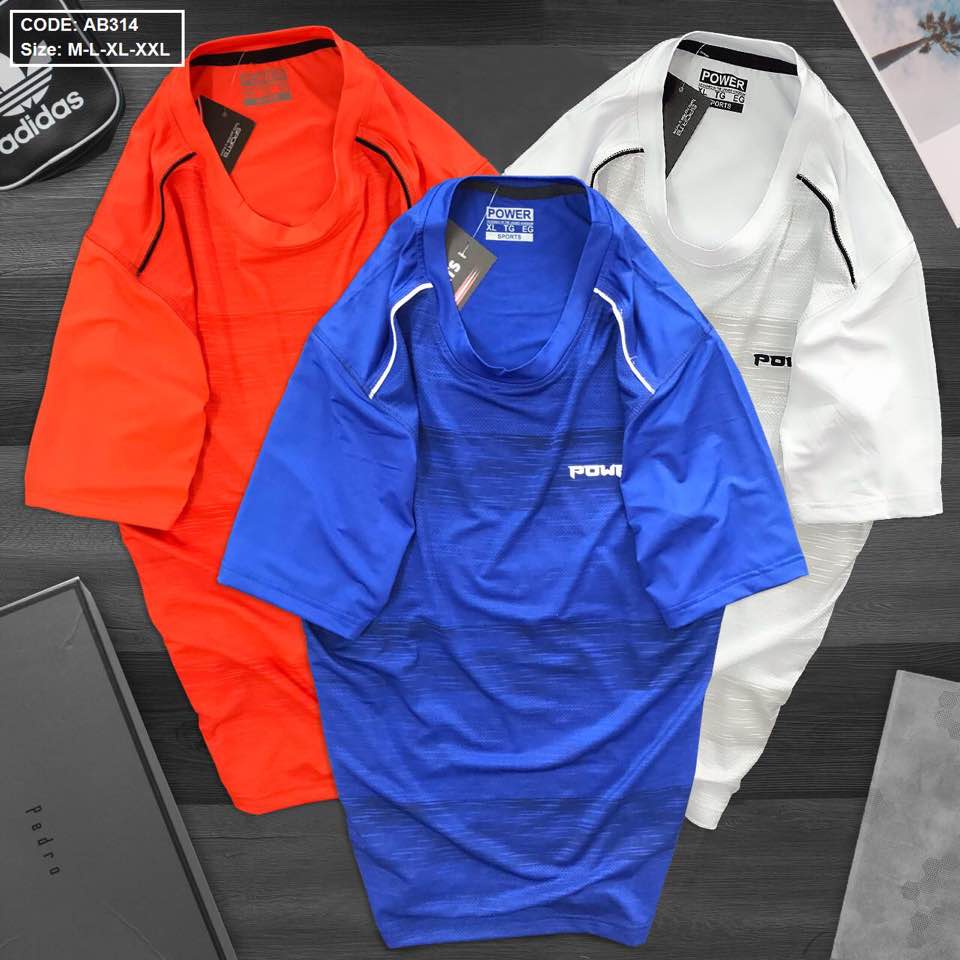 Áo thun nam cổ tròn sport gồm 3 màu (size M-XXXL) 314