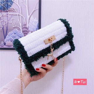 [Có video + hàng sẵn] Túi Handmade Tự Đan Đầy Đủ Phụ Kiện Gồm Len Mịn, Cancas cắt sẵn blt616