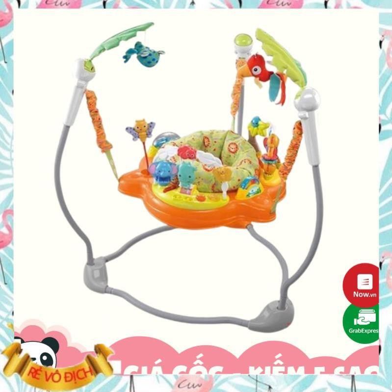 FREE SHIP  Ghế nhún tập đứng màu cam có đèn nhạc IBABY - Hàng chính hãng