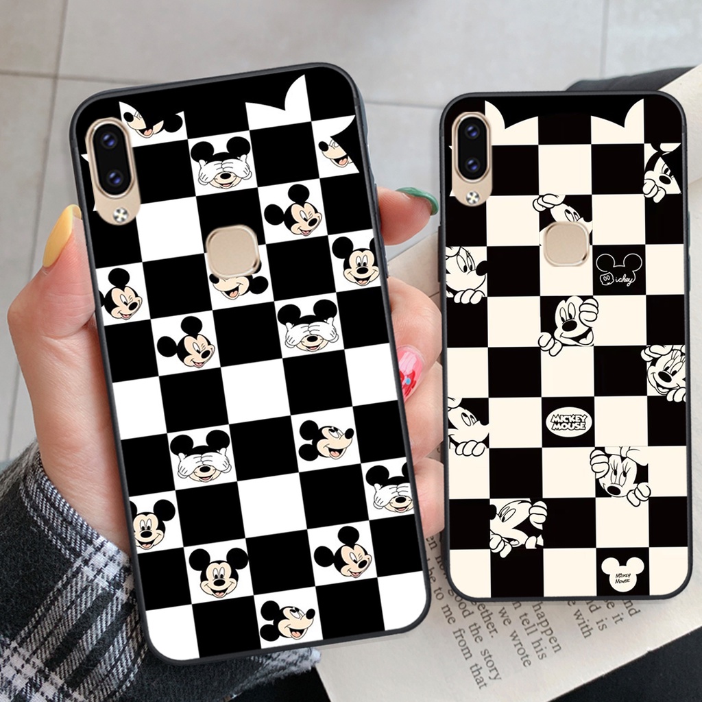 Ốp lưng Vivo V9 / V9 Youth trái tim họa tiết caro, mikey họa tiết beabrick kaws cute