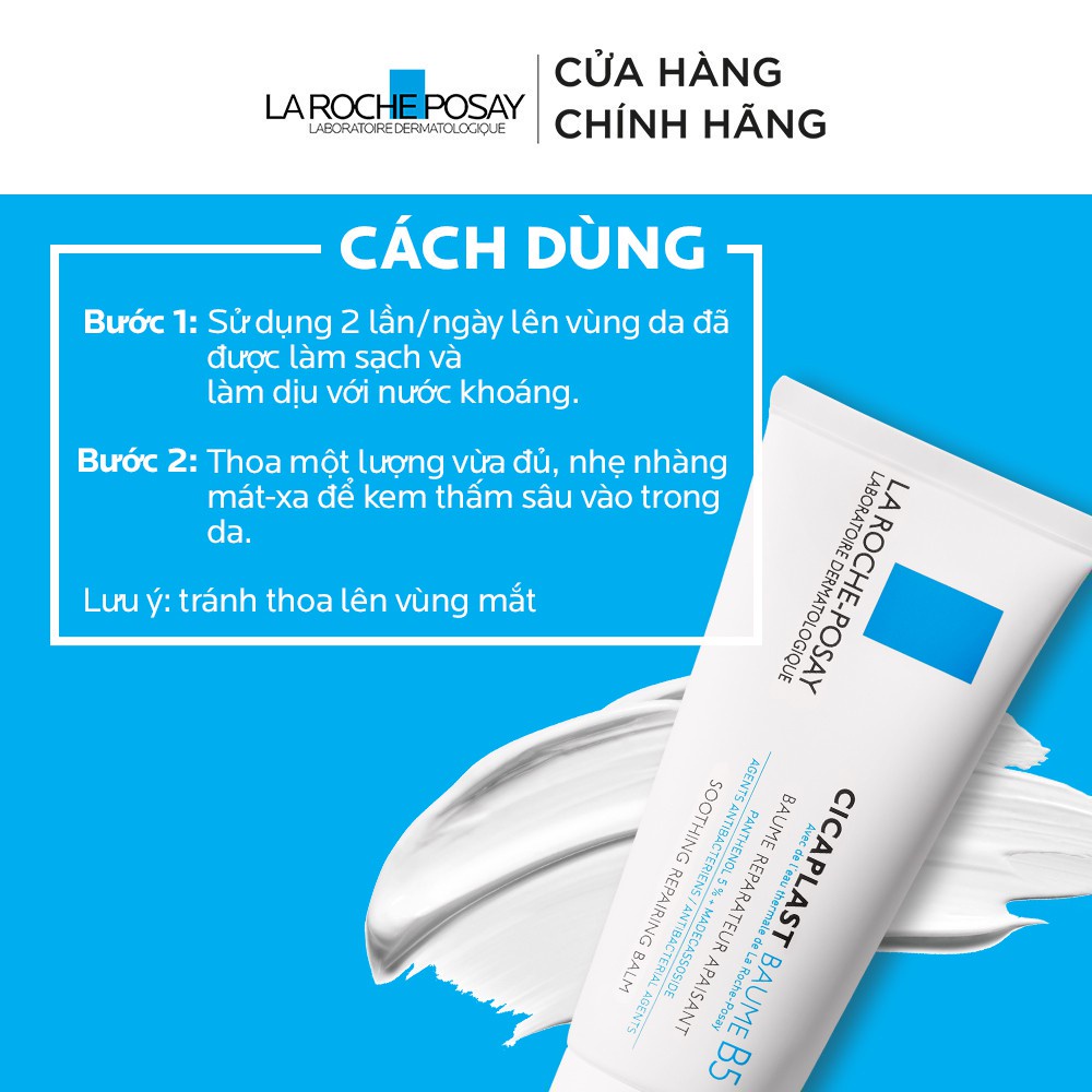 Kem dưỡng giúp làm dịu, làm mát &amp; phục hồi da phù hợp cho trẻ em La Roche-Posay Cicaplast Baume B5 40ml