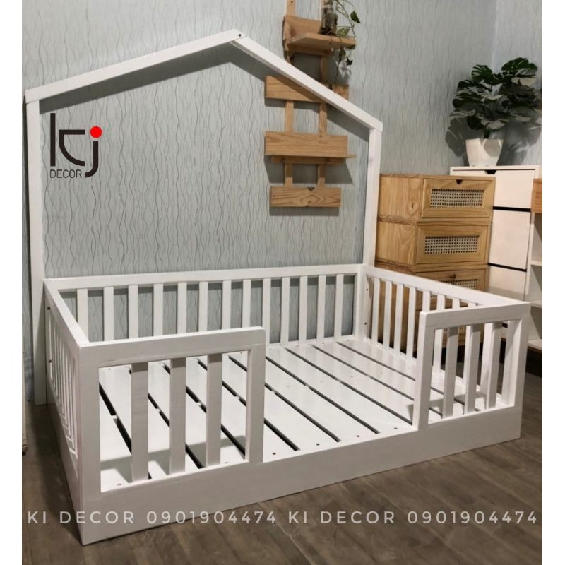 -  Giường đơn cho bé, giường hình ngôi nhà bé trai bé gái, toddler bed