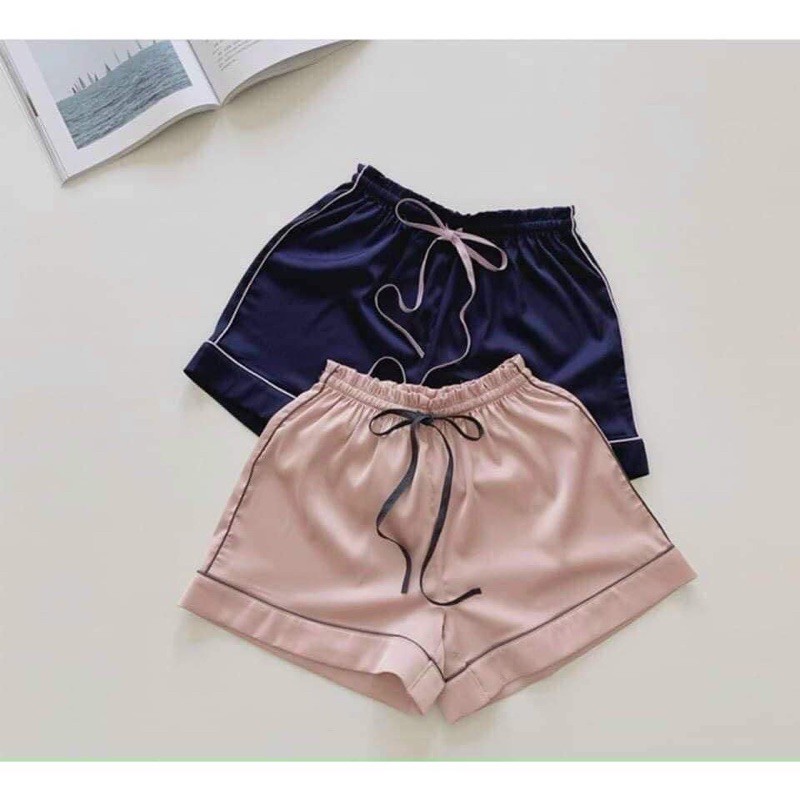 BỘ PIZAMA LỤA ĐÙI 2 MÀU VIỀN NỔI NỮ | BigBuy360 - bigbuy360.vn