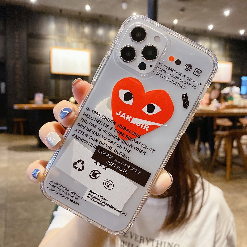 Xiaomi Poco M2 Pro X3 NFC M3 Mi Note 10 Lite Soft Transparent Case Street Fashion Label c d g Red Heart Trend Sticker n a s a Space Universe Astronaut n i k e  Protective Slim Phone Casing Cover