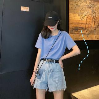 SUGEMIUSI Quần Short Jean Nữ Lưng Cao