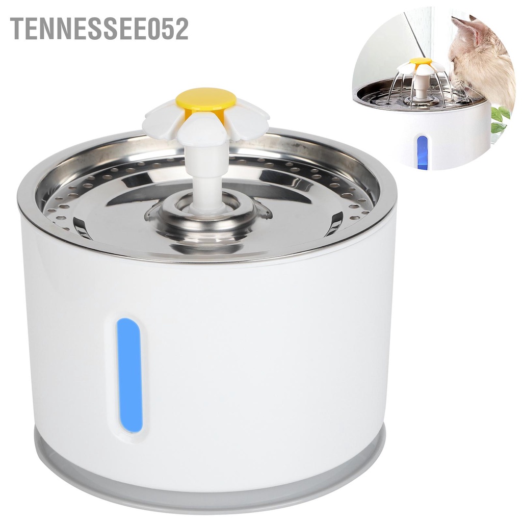 Tennessee052 Máy uống nước tự động bằng thép không gỉ 100‑240V cho thú cưng