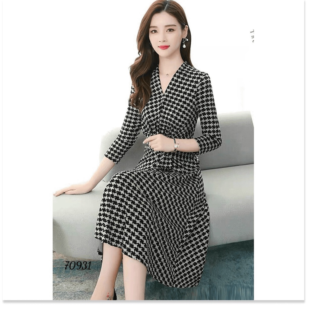 ĐẦM XÒE LỤA QUA GỐI HỌA TIẾT CỰC ĐẸP DÀNH CHO CÁC QUÝ CÔ KME FASHION