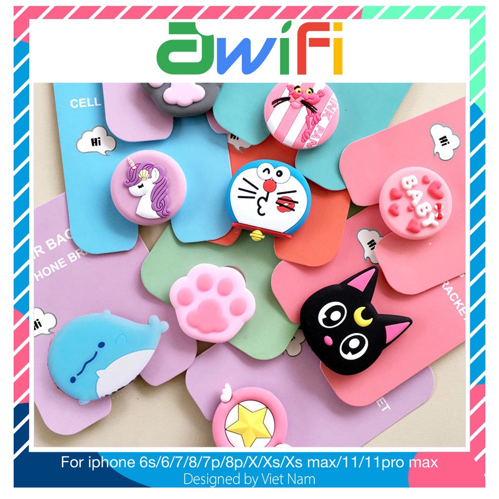 Giá Đỡ Chống Lưng Cho Phụ Kiện Tai Nghe Quấn cáp sạc (Mẫu 2) - Awifi Case L1-3 95