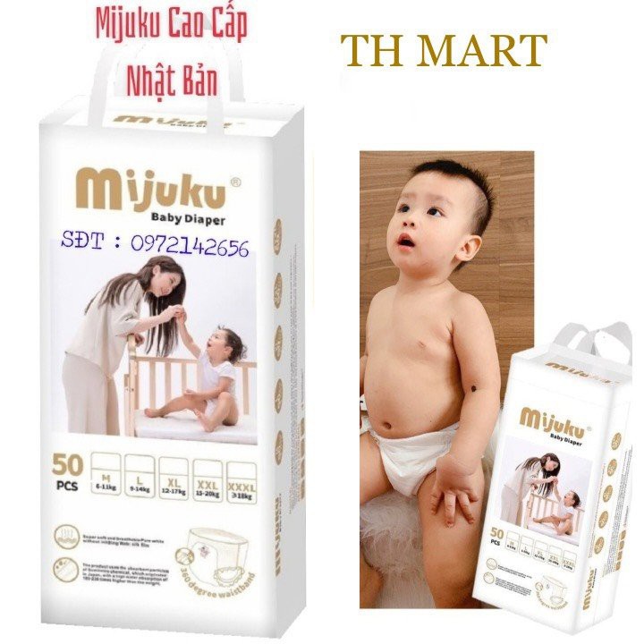 Bỉm Quần Mijuku Cao Cấp Hàng Xuất Nhật M50/L50/XL/50/XXL50/XXXL50