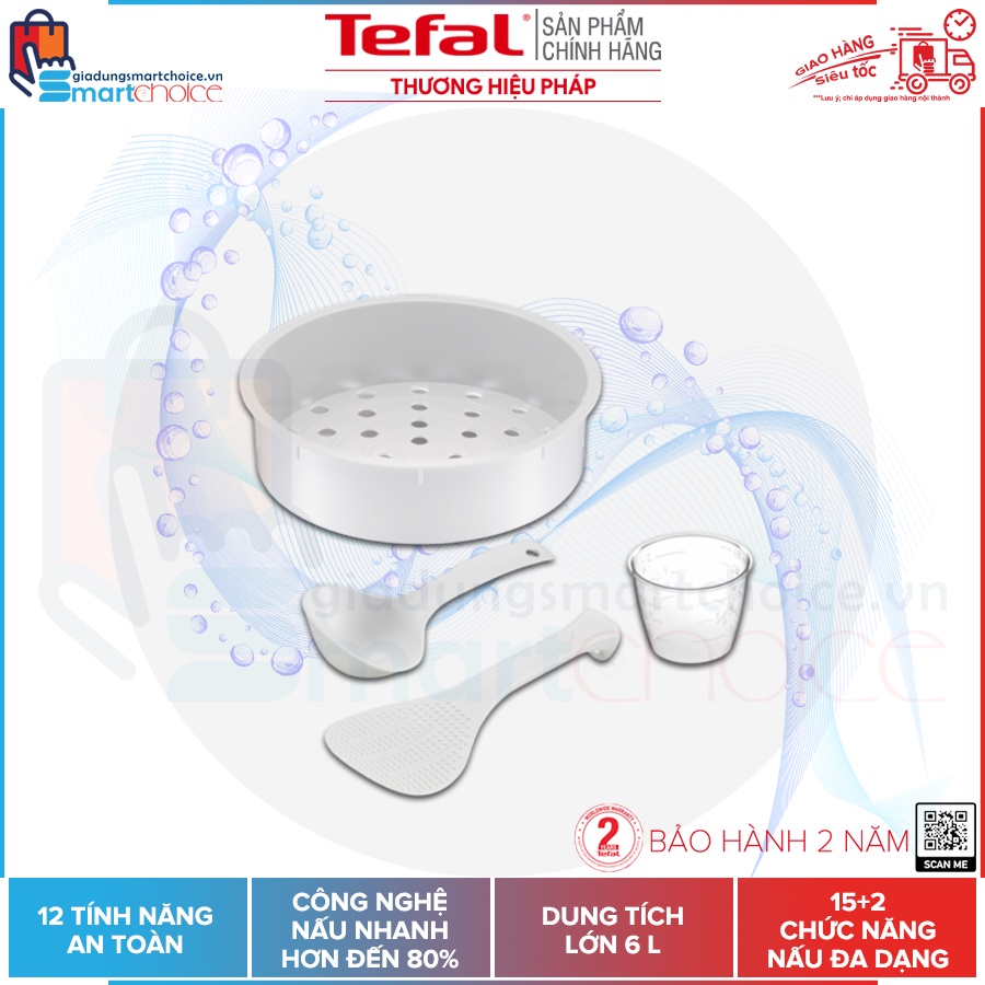 Nồi áp suất điện đa năng Tefal Home Chef CY601868, Công suất 1000W, Dung tích 6L
