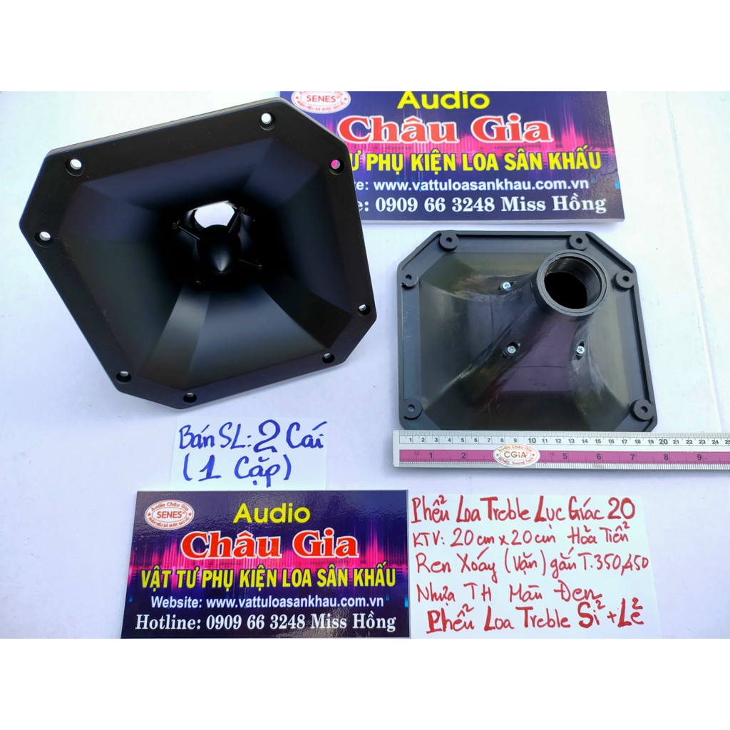 Phễu loa treble 20cm hỏa tiễn gắn treble 450- 2 cái Audio châu Gia