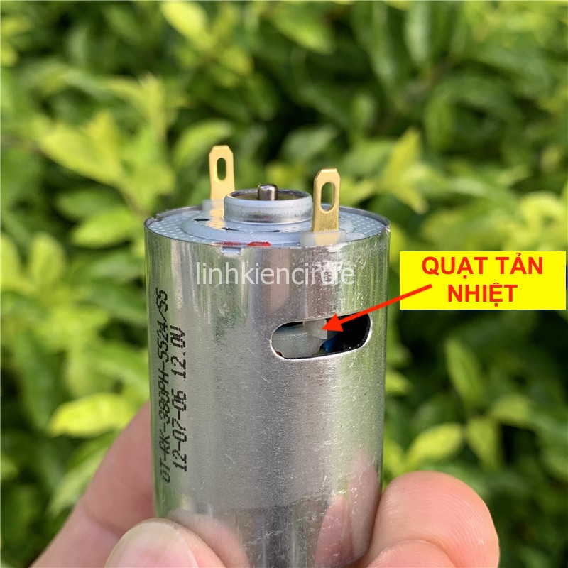 Motor 380 3V - 12V mã RK-380PH-5524 tốc độ cao 47500 RPM dùng pin mômen xoắn lớn chế khoan làm xe thuyền RC - LK0160
