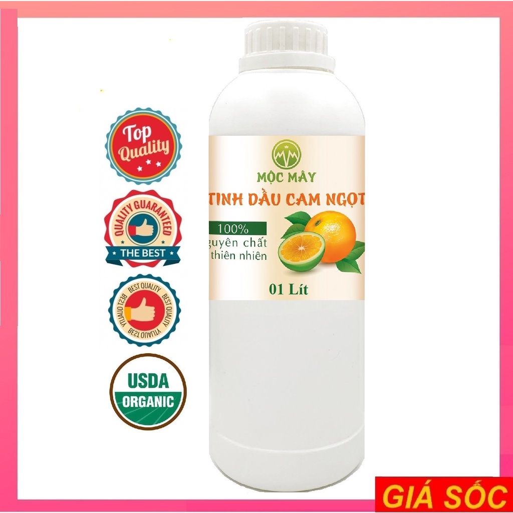 Tinh dầu Vỏ Cam ngọt 1 lít (1000ml) nguyên chất Mộc Mây