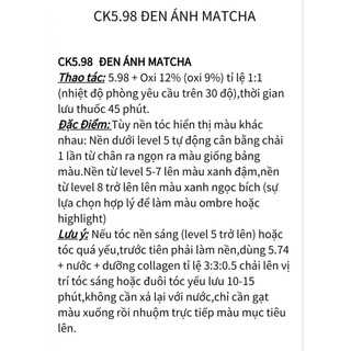 Thuốc nhuộm tóc màu đen ánh Matcha