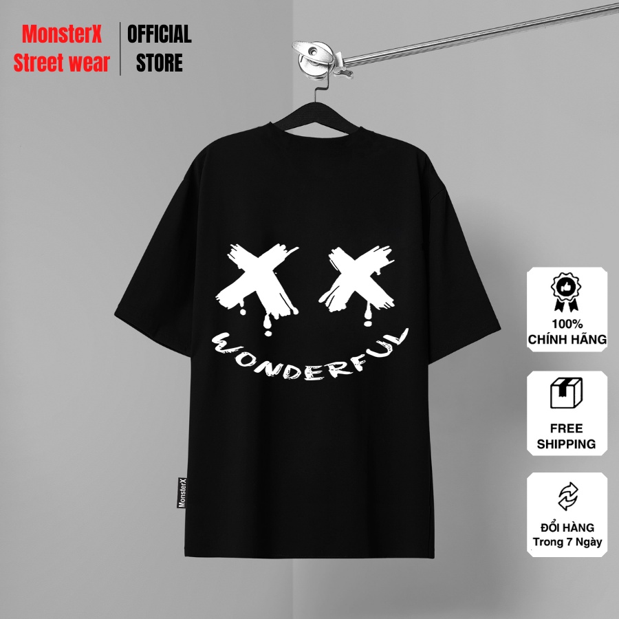 Áo thun unisex MONSTER X STREET XX Wonder phông tay lỡ nam nữ form rộng Local Brand