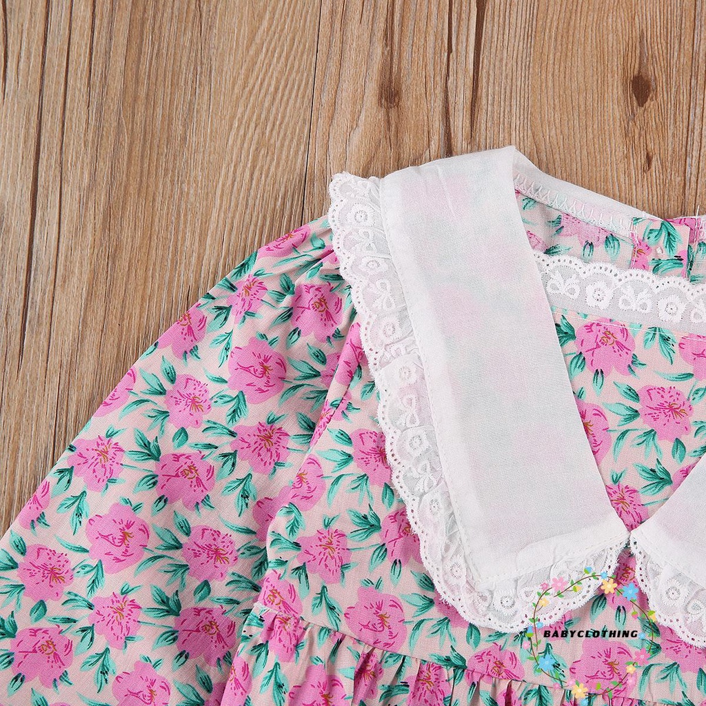 Set Áo Liền Quần Và Nón Họa Tiết In Hoa Đáng Yêu Cho Bé