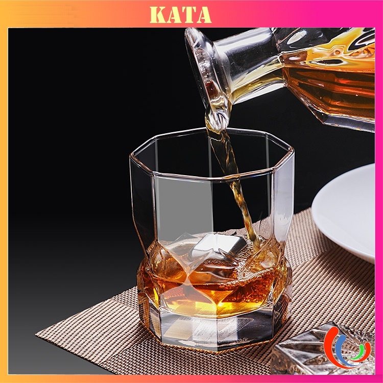 Ly Thủy Tinh Uống Whisky Rượu Mạnh Nước Chống Trượt Chính Hãng Luminarc Octime Diamond J4134 Dung Tích 300ml