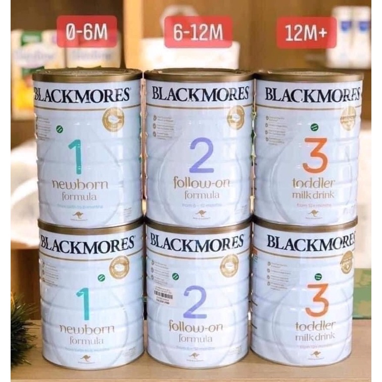 Sữa Bột BLACKMORE Úc Đủ Số Lon 900g. Date 2024