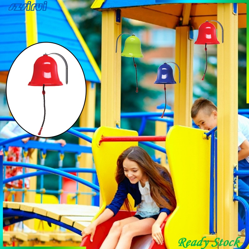 [Ready Stock] Toys Bell Playground Hanging Bell Swing Set Plastic Playset Backyard Ages 3+