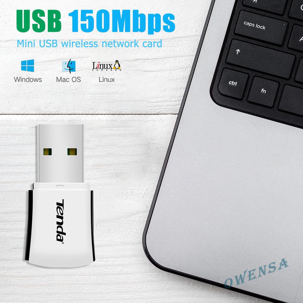 Ow  Tenda W311M 150Mbps Mini Wireless USB WiFi Network Card Adapter Receiver♥