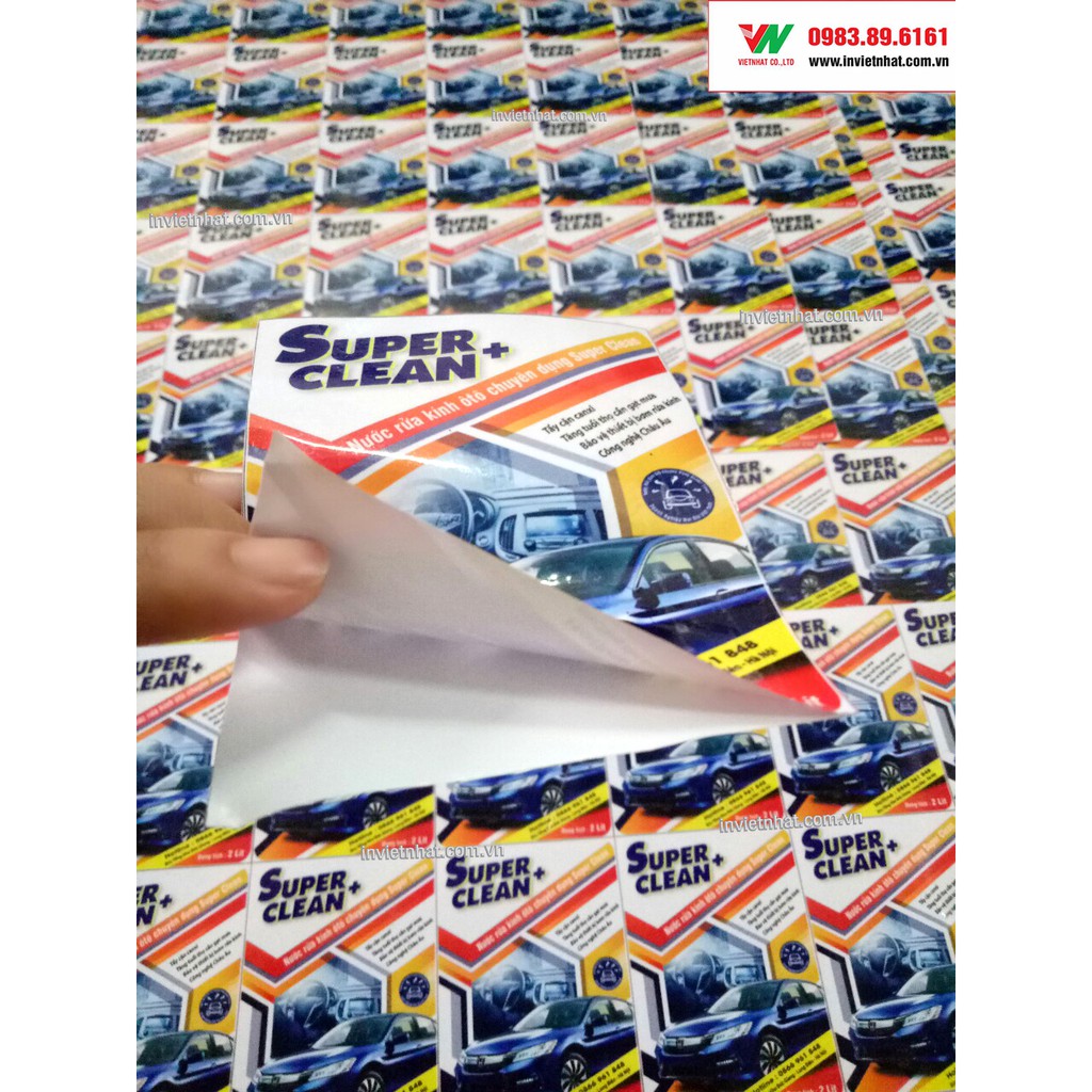 Decal dán, nhãn dán, sticker_ CHỐNG THẤM NƯỚC_ Tem loại 4cm, 5cm _Siêu rẻ