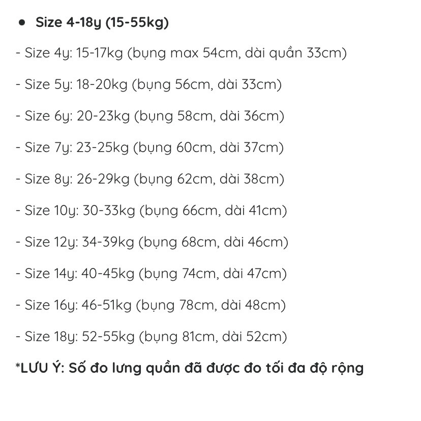 Quần bơi, quần đi biển cho bé trai (15-55kg)