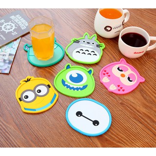 Combo 5 Miếng lót ly nhiều hình chống thấm silicon