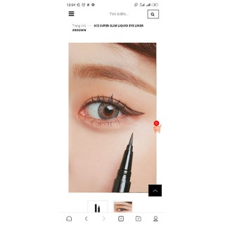 KẺ MẮT 3CE SUPER SLIM LIQUID EYELINER BROWN