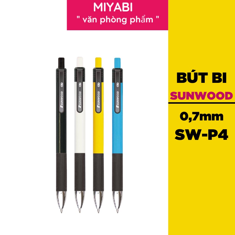 Bút bi xanh,đen SUNWOOD ngòi 0,7mm cao cấp dễ dàng khi sử dụng